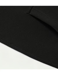 Men's Black Hooded Sweatshirt Set Color Blocking Casual Winter Wear Breathable Polyester Cotton French Terry Knitted Fabric - Product Image 6