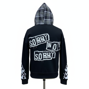 Vente en gros de sweats à capuche pour hommes de haute qualité, personnalisés avec logo brodé, fermeture éclair, hiver, poids lourd 450 g/m², 100 % coton premium - Product Image 3