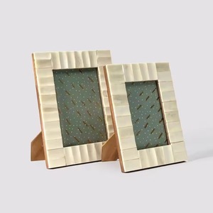 Handmade Modern Rectangular Wood <b>Photo</b> <b>Frame</b> Vertical Tabletop Design Green Patterned Insert From REHMAN CRAFT - Product Image 1