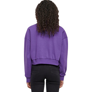 Sudadera Corta de Manga Larga para Mujer, Tejida en Algodón y Felpa, con Logotipo Bordado Personalizado, Ecológica, Antiarrugas, Transpirable, Tallas Grandes - Product Image 3
