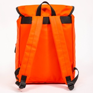 Orange matte leather <b>backpack</b> simple casual environmentally friendly bag <b>large</b> capacity fashionable <b>backpack</b> - Product Image 4