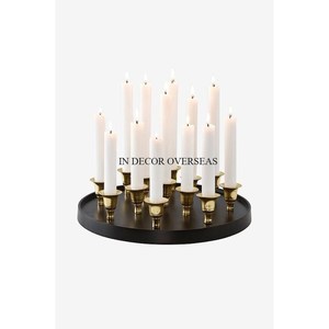 Candélabre en forme d'oiseau doré et de branche de feuille avec porte-bougies en verre pour la décoration de la maison, centre de table, supports résistants à la chaleur - Product Image 5