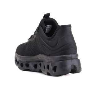 Zapatos deportivos negros de corte bajo para hombre, transpirables, con cordones, zapatillas para caminar, calzado ligero y acolchado. - Product Image 5