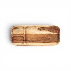 Rectangular Wooden Serving Platter <b>Tray</b> with Compartments Acacia Wood <b>Snack</b> Serving Board - Product Image 1