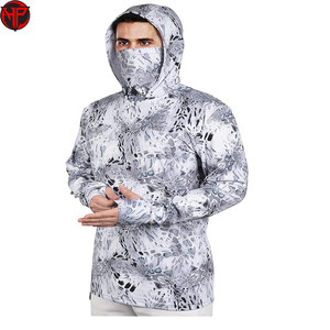 Chemise de pêche à capuche UPF 50, séchage rapide, respirante, manches longues, protection UV, jersey de pêche pour la pêche en bateau - Product Image 2