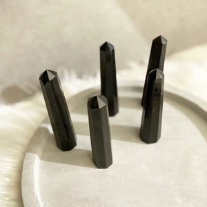 Tour de cristal de tourmaline noire naturelle à prix d'usine, pierre précieuse porte-bonheur, décoration d'intérieur, pointe de cristal, pierres de guérison, méditation - Product Image 4