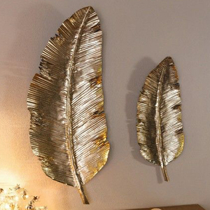 Décoration murale en métal au design magnifique pour le salon, oiseaux, ailes d'aigle, accessoires muraux de luxe, finition dorée - Product Image 4