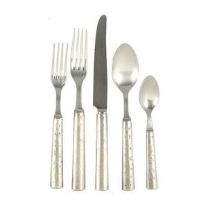 Silver Aluminum Classy Handle Unbreakable Long Handmade Handle Flatware Set Stainless Steel <b>Cutlery</b> Set - Product Image 1