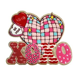 En gros, grands patchs chenille personnalisés thermocollants en tissu sergé brodé, thème sportif pour le jour du match de football, pour vêtements - Product Image 6