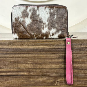 Vintage Designer Handcrafted Cowhide Leather Women Clutches Multiple Card Slots Zipper Closure Detachable <b>Wristlet</b> Wallet Purse - Product Image 6