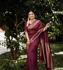 Vente chaude mariage Festival porter mariée Banarasi doux soie Saree fournisseur indien disponible au prix de gros dernier Saree - Product Image 6