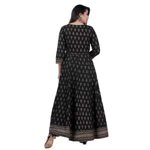 Traje Salwar Informal de Uso Diario Aarti Fashion, Tejido de Tela, Silueta en A, Lavable, con Cintura Natural, Estilo Sencillo - Product Image 2