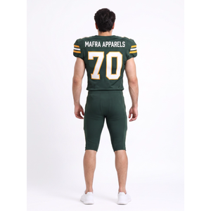 Ensemble d'uniformes de football américain personnalisés 100 % polyester, maillot de match rétro pour équipe masculine, OEM - Product Image 2