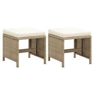 Juego de 2 Sillas de Jardín Beige, Cómodas para Sentarse al Aire Libre - Product Image 1