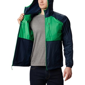 <b>Men's</b> Hooded <b>Half</b> <b>Zip</b> Reflective Windbreaker <b>Jacket</b> with Color Block Design Quick Dry Casual Running Outerwear - Product Image 5