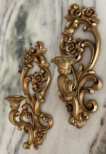 Applique murale de luxe de style baroque vénitien européen, luminaire décoratif haut de gamme avec miroir orné élaboré, en laiton élégant - Product Image 5