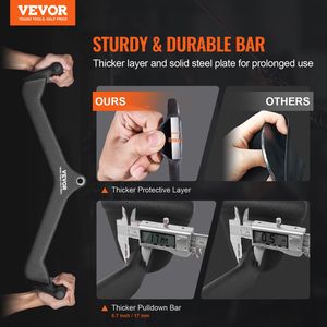 Accesorios para Máquina de Poleas LAT Pulldown, Barra T, Barra V, Juego de 5 Barras para Tríceps, Accesorios para Máquina de Ejercicios de Fuerza para Espalda - Product Image 2