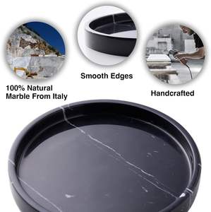 Plateau de service décoratif noir pour fruits, idéal pour salle de bain, cuisine, table de chevet, porte-bijoux et bagues, élégant accent de table. - Product Image 4