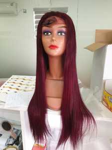 วิกผม100% แท้เวียดนามสำหรับปีใหม่ผมมนุษย์ปิดด้านหน้าวิกผมตรงโปร่งใส - Product Image 2