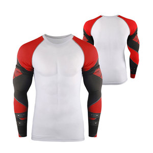 เสื้อคอมเพรสชั่นแขนยาวผู้ชายรุ่นใหม่ คุณภาพสูง ผลิตจากไนลอนและสแปนเด็กซ์ เหมาะสำหรับออกกำลังกายและฟิตเนส ระบายอากาศได้ดี ยืดหยุ่นได้ - Product Image 2