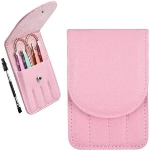 Paquete Personalizado de 6 Pinzas de Cejas de Acero Inoxidable ESD, Juego Colorido con Punta Inclinada y Estuche de Cuero - Product Image 6