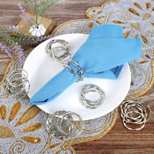 Vente chaude Unique Table Serviette Anneau Bois Papier Table De Mariage Centres De Table Décorations Pour La Maison En Gros Fil Métallique Ronds De Serviette - Product Image 3