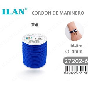 Cordón Marinero Ilan de 4 mm y 14,3 m Azul para la Fabricación de Joyas - Product Image 1