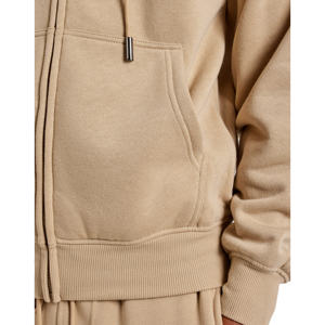 Conjunto Deportivo para Hombre con Cierre, 100% Algodón, Tela de Felpa de Alta Calidad, con Bolsillos Tipo Canguro, Traje Deportivo Liso para Hombre - Product Image 3