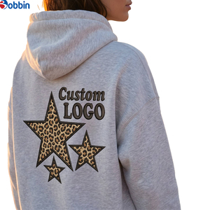 Sudadera con Capucha para Mujer, Diseño Floral de Atardecer Bordado Personalizado, Estampado en la Espalda, Estilo Casual de Invierno, Corte Holgado, 100% Algodón, Superventas - Product Image 3