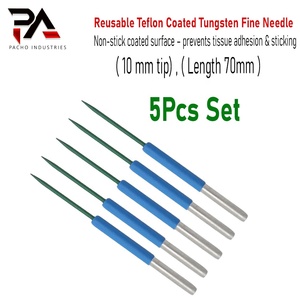 Acier inoxydable réutilisable de haute qualité pour électrode à aiguille fine enduite, pointe de 10 mm, longueur de 7 cm, électrochirurgical monopolaire - Product Image 1