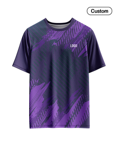Maillot de football personnalisé à manches courtes 100 % polyester, motif dégradé sublimé, col rond, coupe classique - Product Image 1
