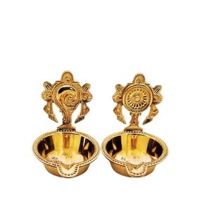 Luxury Brass Diya Oil <b>Lamp</b> for <b>Table</b> Centerpiece Home Decoration Festival Celebration Handmade Wholesale Exporter India - Product Image 6