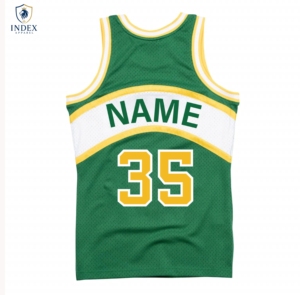 Maillot de basket-ball vert personnalisé, 35 mailles, sans manches, unisexe, adulte, impression sublimée, nom de l'équipe sur le devant - Product Image 2