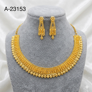Ensemble collier et boucles d'oreilles plaqué argent pour femme, design floral classique, bijoux en alliage, fiançailles, mariage, mode A-23151 - Product Image 4