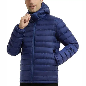 Custom Logo & Size Outdoor Lightweight Warm Duck <b>Feather</b> Solid Color Men Winter Bubble Puff <b>Down</b> Coat Puffer Jackets - Product Image 3