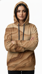 Sweat à capuche unisexe surdimensionné de style streetwear d'hiver contemporain avec broderie et impression par sublimation intégrale - Product Image 2