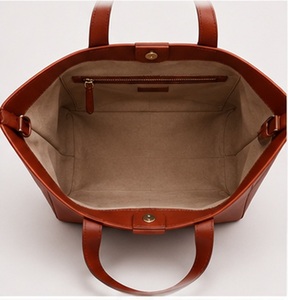 Sac fourre-tout bohème en cuir de Cognac de qualité supérieure pour femme, grand sac à bandoulière de luxe, élégant sac de travail quotidien avec bouton magnétique - Product Image 5