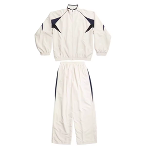 Ensemble de survêtement coupe-vent pour homme en coton et élasthanne avec logo personnalisé, vêtements de sport coupe-vent, survêtement décontracté uni pour homme - Product Image 4