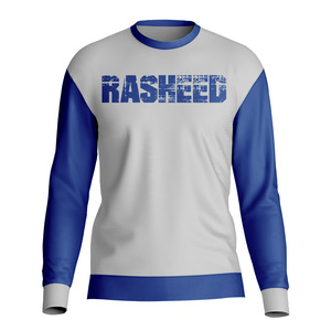 เสื้อยืดแขนยาวผู้ชายสีเขียวมะกอก คอทรงกลม ผ้าฝ้าย 100% ลายเรียบ ขายดี - Product Image 1