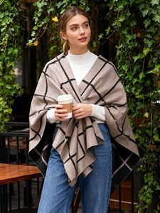 Women's Shawl Wrap <b>Poncho</b> Ruana Cape Open Front Cardigan Shawls for Spring Fall Winter - Product Image 3