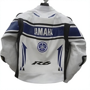 Chaqueta de Motociclismo para Hombre, Marca Ramaha, de Cuero Vacuno Genuino, con Protección de Nivel 2 CE y Soporte para la Espalda - Product Image 2