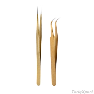 Pinzas para Pestañas Profesionales de Alta Calidad TARIQXPORT Modelo TX-ET-126 con Logotipo Personalizado, Mango Cómodo y Preciso de Acero Inoxidable - Product Image 2