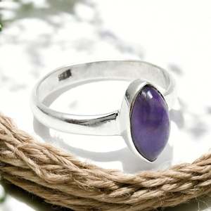 Handmade 925 Sterling Silver Trendy Party <b>Ring</b> Comes With Natural Amethyst Gemstone Bezel Setting Spiritual Stone <b>Boho</b> <b>Rings</b> - Product Image 4