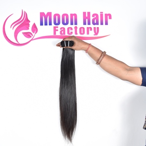 ผู้จัดจำหน่ายผมปลอมแบบม้วนจากอินเดีย Moon Hair ขายส่ง ผมมนุษย์แท้ 100% เวอร์จิ้น เรมี่ สีดำธรรมชาติ เนื้อผมนุ่มลื่น แบบติดคลิปสำหรับผู้หญิง - Product Image 2