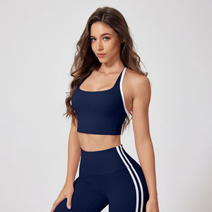 เสื้อชั้นในกีฬาคุณภาพสูงแบบเปิดหลัง เซ็กซี่ ยืดหยุ่นสูง สำหรับผู้หญิง ออกแบบพิเศษแบบไร้สายรัดหลัง เหมาะสำหรับออกกำลังกาย วิ่ง และฟิตเนส - Product Image 3