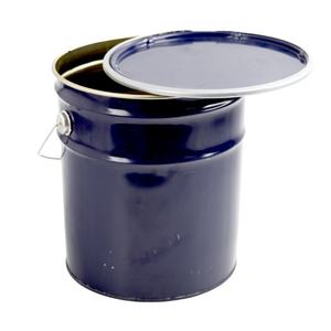 ถังโลหะพิมพ์ลายแบบกำหนดเองพร้อมฝาปิดสำหรับทาสีหรือของเหลวอื่นๆมีหลายขนาด - Product Image 1