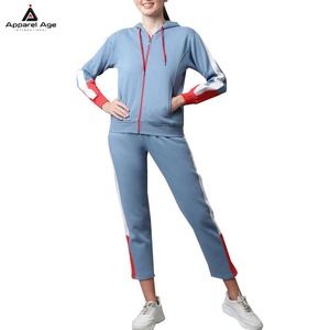 Ensemble de survêtement personnalisé pour femme, respirant, épais, en coton, avec sweat à capuche oversize et pantalon de survêtement, pour le sport et la course - Product Image 2