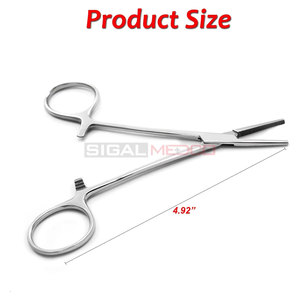Pinzas para Mosquitos Rectas de 4.92 Pulgadas, Acero Inoxidable Alemán de Alta Calidad, Reutilizables, Instrumentos Médicos Manuales, Quirúrgicos y Dentales - Product Image 4