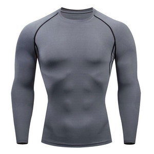 Men's Long Sleeve Rash Guard Sportswear Customized Size Quick Dry <b>Compression</b> <b>Shirt</b> Made of Polyester Low MOQ From Factory - Product Image 5