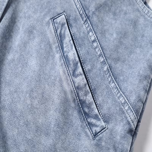 Autumn Fashion Casual Batwing Sleeve <b>Denim</b> <b>Jacket</b> Loose Cape Shirt Short Front Long Back Button-Up Design - Product Image 4